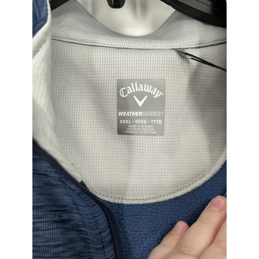 Callaway Golf Vest Mens‎ 3XL Weather Series 1/4 Quarter Zip Sleeveless Pullover